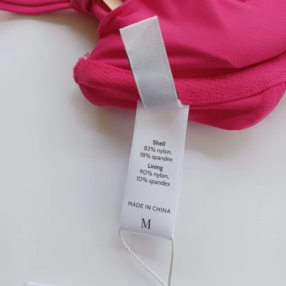 Andie The Bermuda Bikini Top Size M Women Underwired Adjustable Strap Scoop Neck